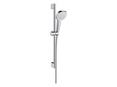 Душевой гарнитур Hansgrohe Croma Select E Vario: штанга 0, 65м, душ ручной, шланг Isiflex 1, 65 м, цвет белый/хром