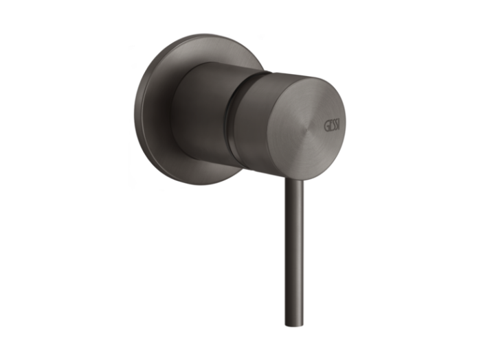 На изображении товар Смеситель Gessi316 Flessa встраиваемый, внешняя часть, цвет Black Metal Brushed PVD от официального представителя в Москве