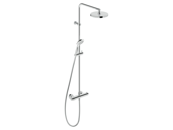 На изображении товар Душевая стойка Duravit B.1 с термостатическим смесителем для душа, цвет хром от официального представителя в Москве