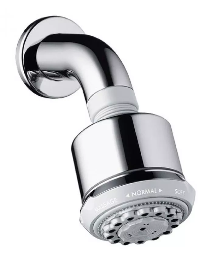 Верхний душ Hansgrohe Clubmaster, настенный, 3 jet EcoSmart, с держателем, цвет хром