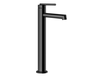 Смеситель для раковины Gessi Ingranaggio, высокий, с коротким изливом, без донного клапана, цвет Black Metal PVD