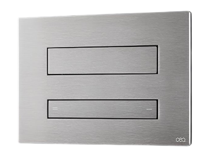 На изображении товар Панель двойного смыва CeaDesign Hydroplate Tece, с гидроёршиком, сталь, цвет сатинированная нержавеющая сталь от официального представителя в Москве