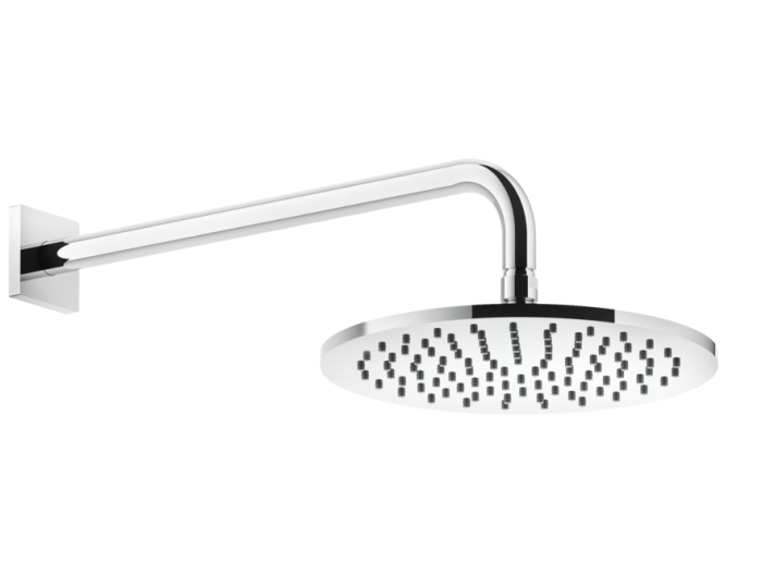 На изображении товар Верхний душ Gessi Rilievo, Ø250 мм, шарнирный, настенный, цвет Chrome от официального представителя в Москве
