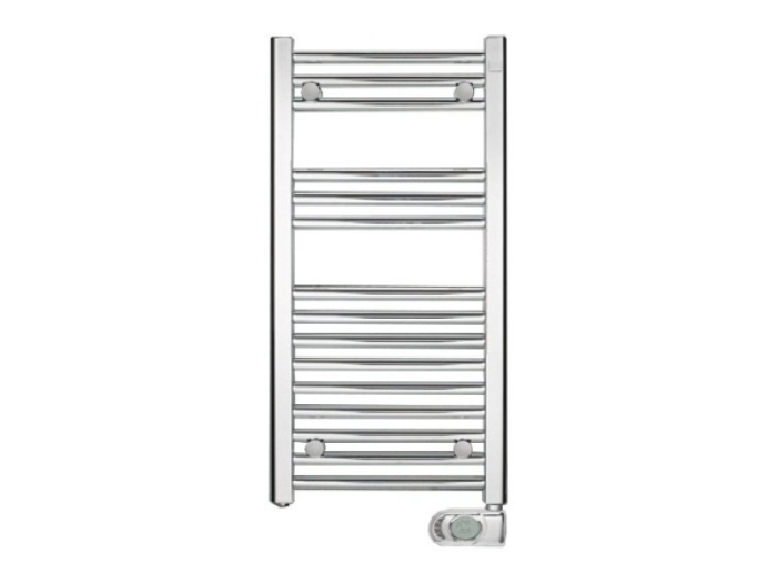 На изображении товар Полотенцесушитель 800х400 мм, Zehnder Aura, электрический, хром от официального представителя в Москве