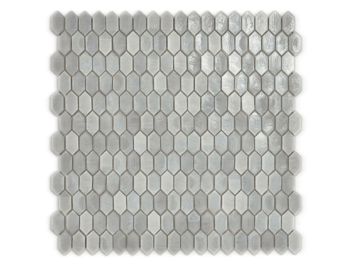На изображении товар Sicis Стеклянная мозаика Crystal Dolomia chips size 31x15 mm sheet size 304x300 mm от официального представителя в Москве