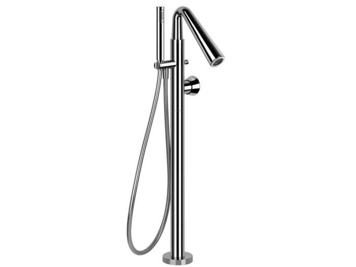 На изображении товар Смеситель для ванны Gessi Cono, встраиваемый, напольный, внешняя часть, цвет Chrome от официального представителя в Москве