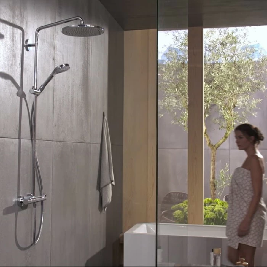Душевая система Hansgrohe Croma Select 280 Air 1jet Showerpipe, с однорычажным смесителем, цвет хром - изображение 1