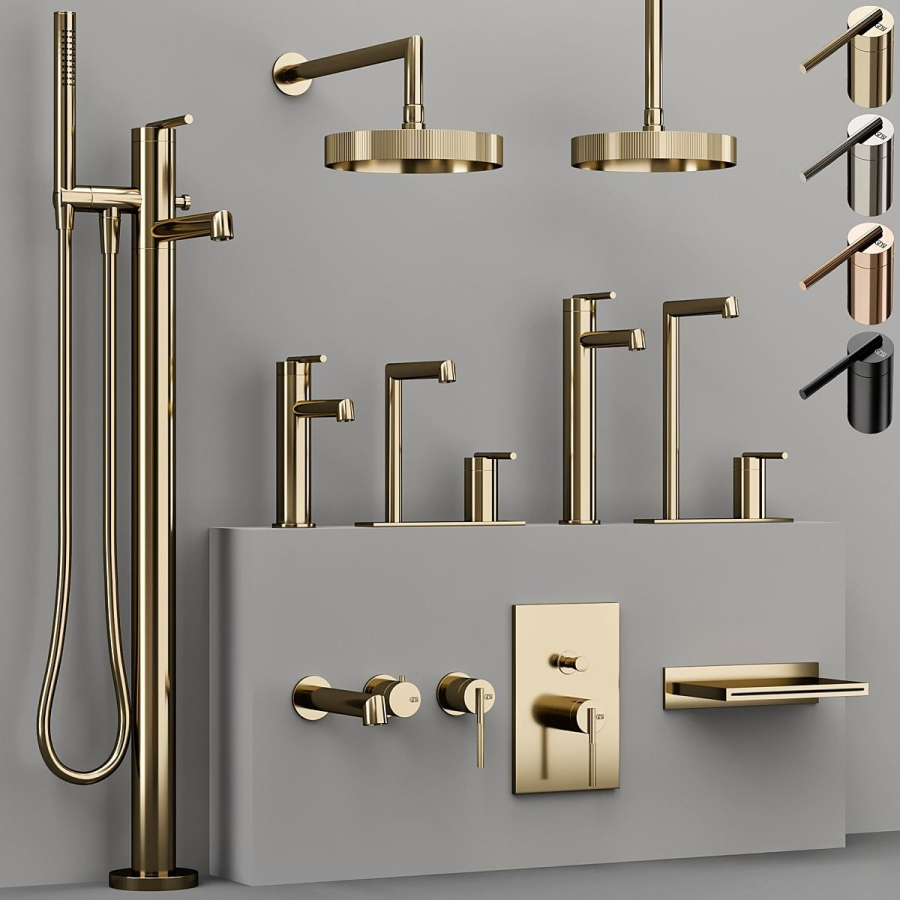 Смеситель для раковины Gessi Ingranaggio, высокий, с коротким изливом, без донного клапана, цвет Warm Bronze Brushed PVD - изображение 2