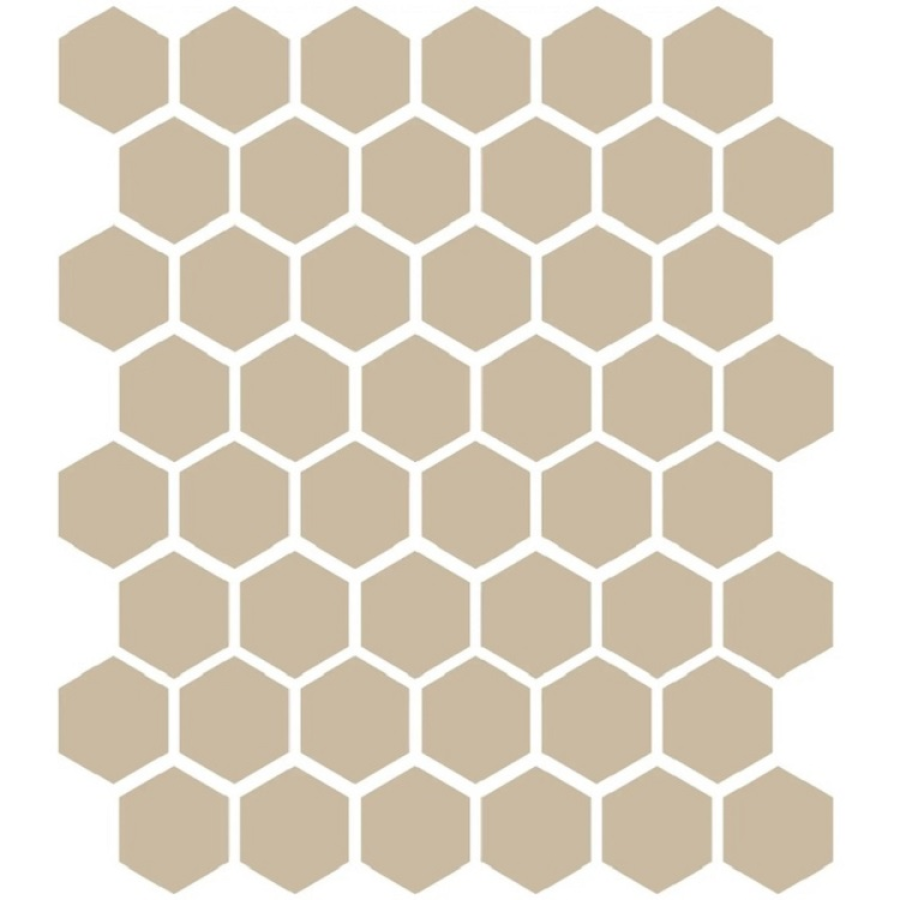 Etruria Керамогранит XXS-3D Esagono 5X5.7 3D Avorio Su Rete Monocolore 33Х37