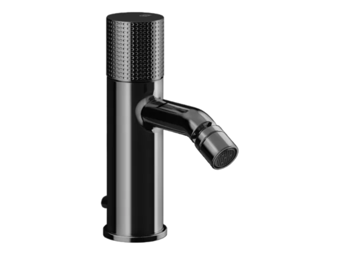 На изображении товар Смеситель для биде Gessi Habito Cesello, 45x150 мм, с донным клапаном, цвет Black Metal PVD от официального представителя в Москве
