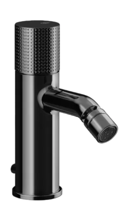 Смеситель для биде Gessi Habito Cesello, 45x150 мм, с донным клапаном, цвет Black Metal PVD