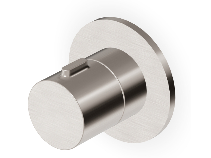 На изображении товар Переключатель для душа Zucchetti Pan S, на 3 выхода, без функции вкл/выкл воды, цвет брашированный никель от официального представителя в Москве