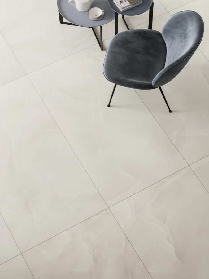 REFIN Керамогранит PRESTIGIO ONYX WHITE LUCIDO R 75x75 - изображение 2