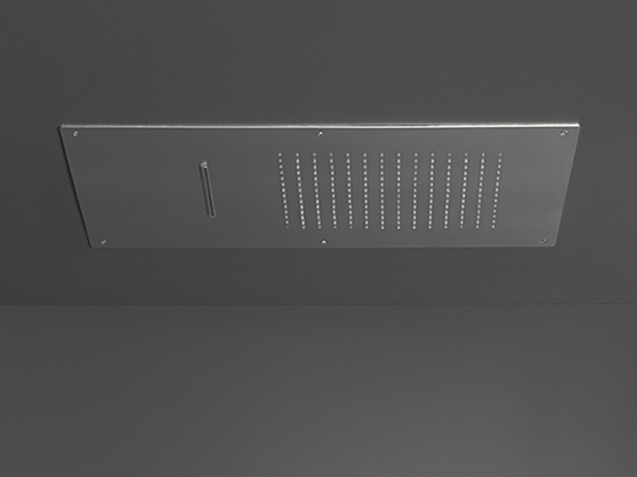 На изображении товар Верхний душ CEA Design Acqua E Luce, встраиваемый, 400х550 мм, 2 режима, сталь, цвет Black Diamond полированный от официального представителя в Москве