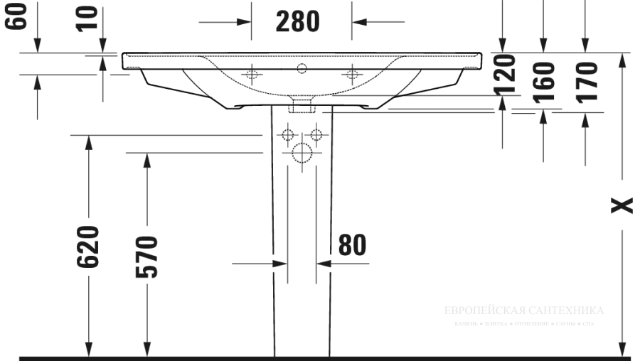 Раковина Duravit D-Neo для мебели, 1005x480 мм, 1 отверстие под смеситель, цвет белый с покрытием WonderGliss - изображение 12