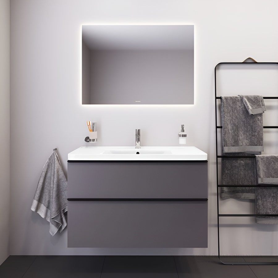 Раковина Duravit D-Neo для мебели, 1005x480 мм, 1 отверстие под смеситель, цвет белый с покрытием WonderGliss - изображение 5