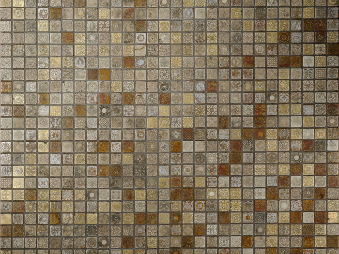 На изображении товар Akros Venezia Камень Decorative Art I Mosaici Babilonia Botticino Biancone Giallo Reale Travertino Classico 30,5x30,5x1 от официального представителя в Москве