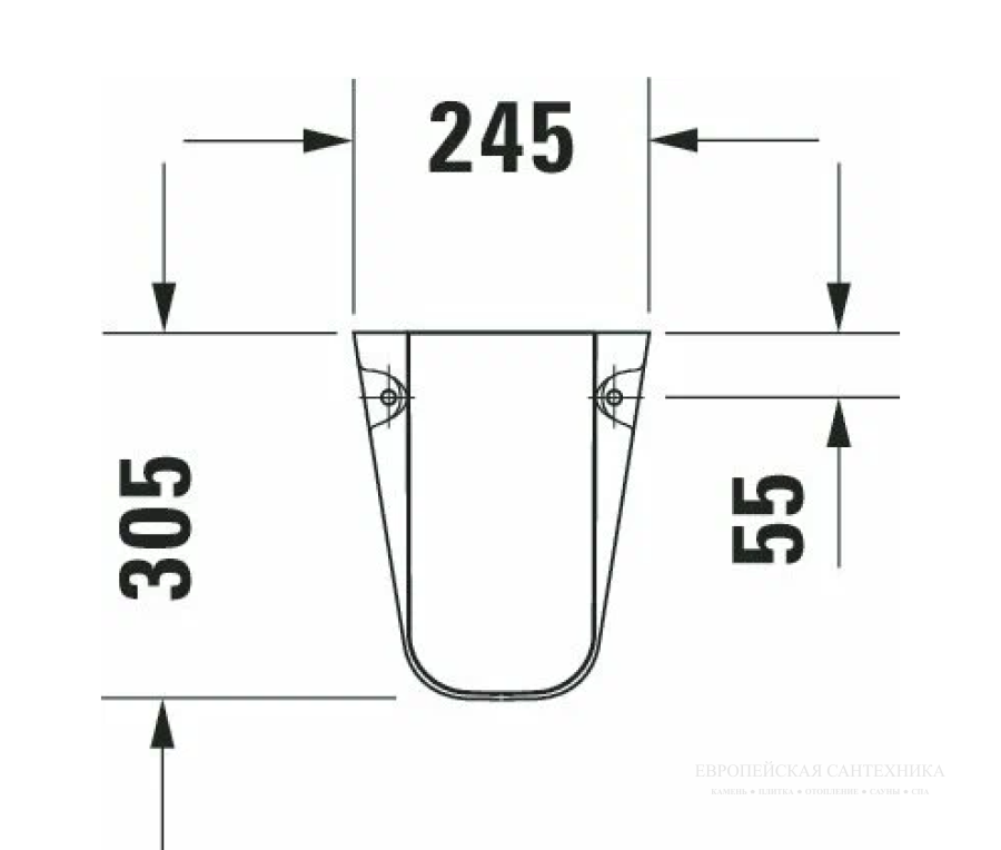 Полупьедестал для раковины Duravit D-Code настенный, h-305 мм, цвет белый - изображение 8