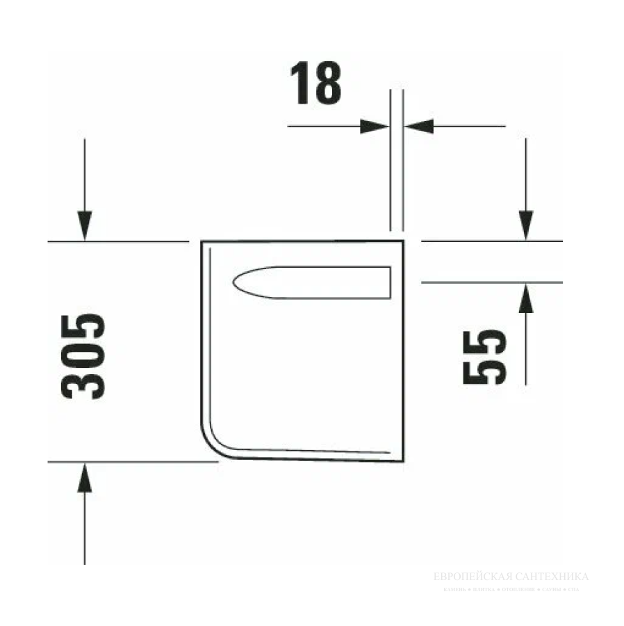 Полупьедестал для раковины Duravit D-Code настенный, h-305 мм, цвет белый - изображение 7