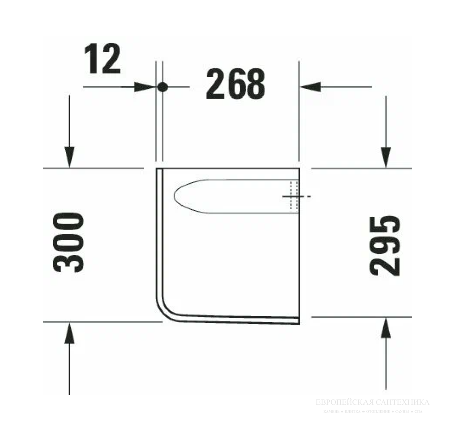 Полупьедестал для раковины Duravit D-Code настенный, h-305 мм, цвет белый - изображение 6