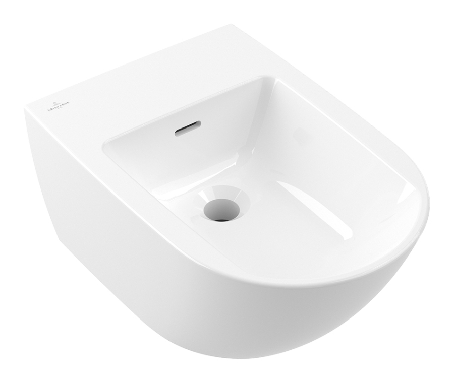 Биде Villeroy&Boch Subway 3.0, 375х560 мм, подвесное, для 1-позиционного смесителя, отверстие для смесителя выбито, с переливом, цвет Альп. белый - изображение 1