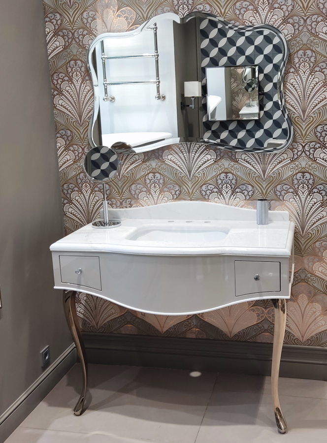 Консоль Devon&Devon Audrey, цвет Warm Grey, мрамор Bianco Carrara - изображение 2
