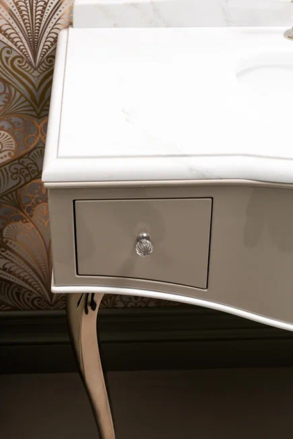 Консоль Devon&Devon Audrey, цвет Warm Grey, мрамор Bianco Carrara - изображение 3