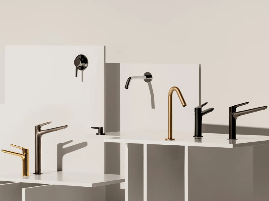 Смеситель для раковины Zucchetti Medameda, на 3 отверстия, низкий излив Н. 200 мм, аэратор, цвет Brushed Metal Black - изображение 1