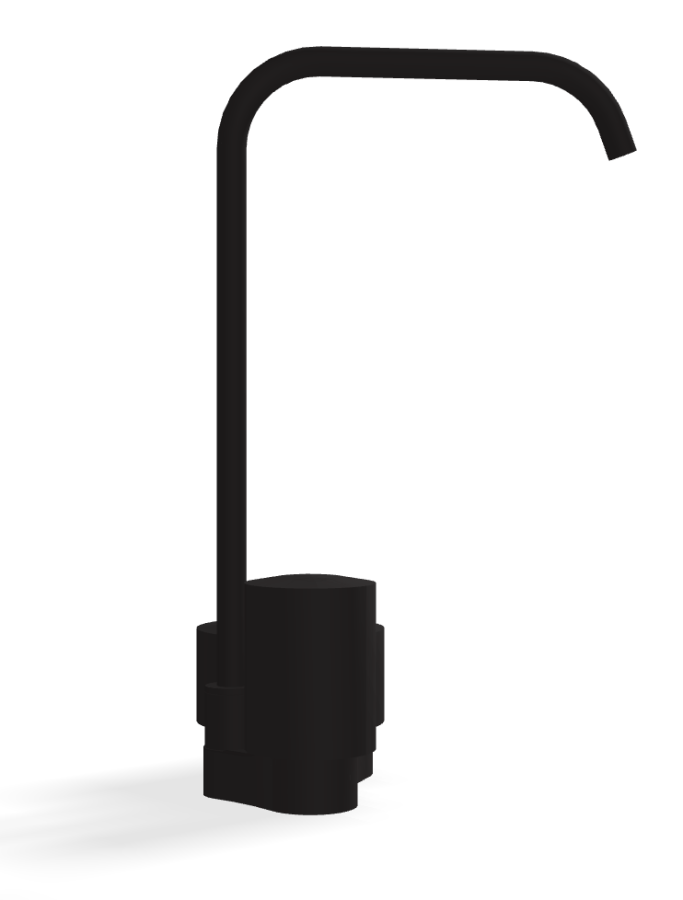 Смеситель для раковины Carlo Frattini SO, без ручек, c вращающимся изливом Ø10 мм, донным клапаном Click-Clack, 2 гибкими шлангами, L-149 мм, цвет чёрный матовый - изображение 2