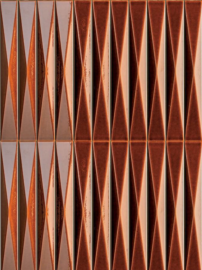 Sartoria Керамическая плитка Pulse Prism Copper Glossy 4x31.5 - изображение 1