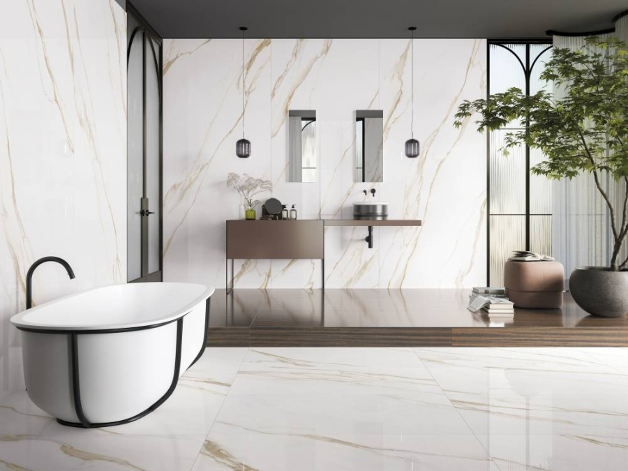 REFIN Керамогранит PRESTIGIO CALACATTA ORO LUCIDO CRAQUELE R 120x278 - изображение 1