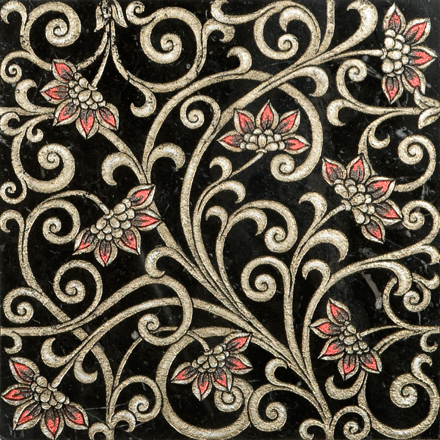Akros Venezia Камень Decorative Art Alfa Ceti T Nero Marquinia Silver 30,5x30,5x1