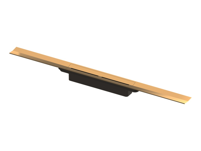 На изображении товар Профиль для душа TECEdrainprofile, L 900 мм, PVD покрытие в цвете Polished Gold Optic/глянцевая позолота от официального представителя в Москве