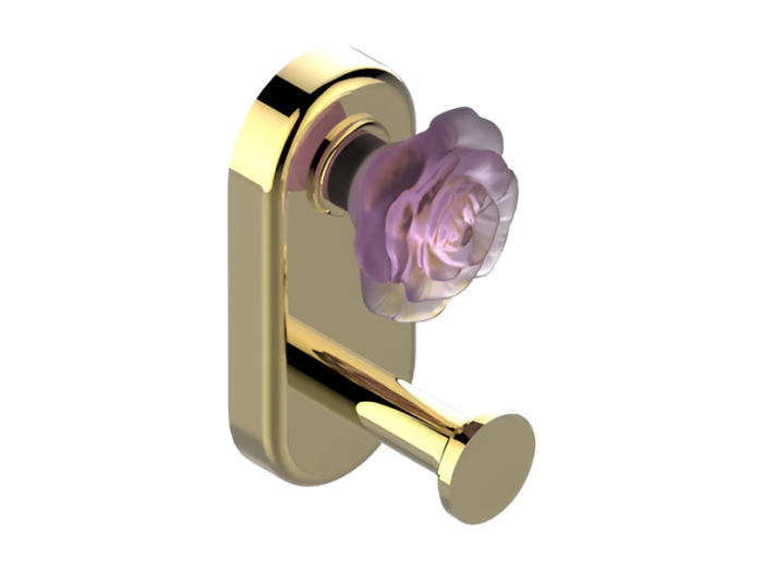 На изображении товар Крючок THG Rose, настенный, для полотенец/халатов, цвет золото от официального представителя в Москве
