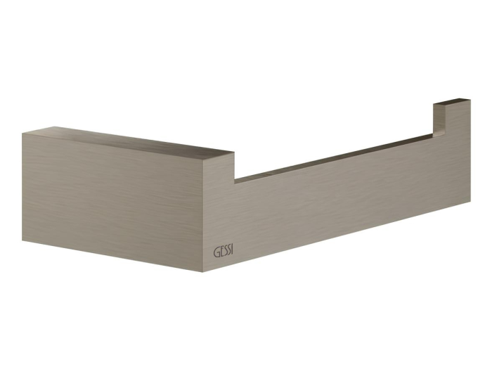 На изображении товар Бумагодержатель Gessi Rettangolo, настенный, вертикальная/горизонтальная установка, цвет Finox Brushed Nickel от официального представителя в Москве