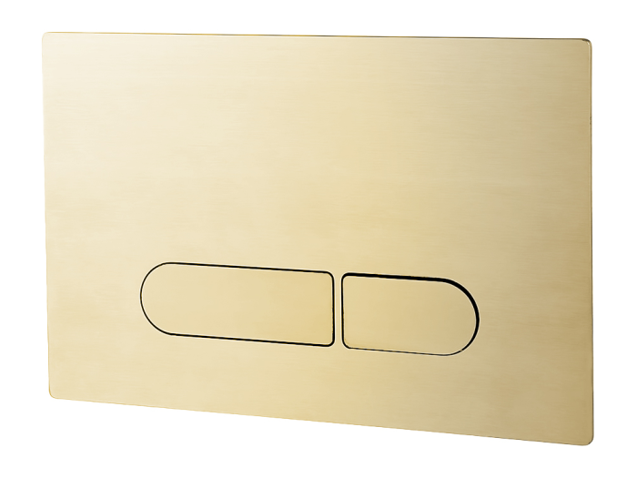 На изображении товар Смывная клавиша Carlo Frattini  Geberit для двойного смыва Sigma 8 - Sigma 12, цвет брашированная шампань от официального представителя в Москве
