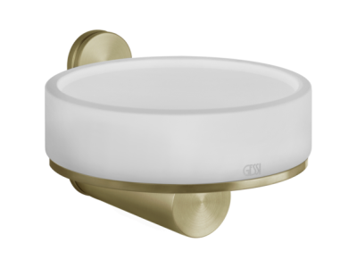 Мыльница Gessi 316, настенная, цвет White/Brass Brushed PVD