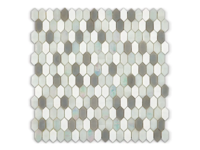 На изображении товар Sicis Стеклянная мозаика Crystal Blends Nuvola Mix chips size 31x15 mm sheet size 304x300 mm от официального представителя в Москве