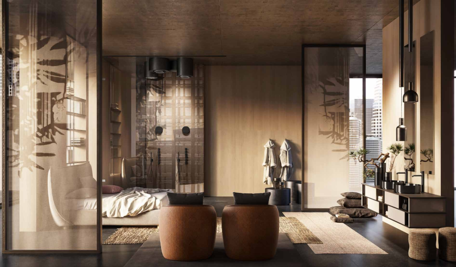 Смеситель для раковины Gessi Habito, высокий, без донного клапана, с соединительными шлангами, цвет Dark Bronze - изображение 1