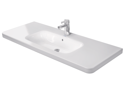 Раковина Duravit DuraStyle для мебели, 1200x480 мм, с переливом, с 1 отверстием под смеситель, цвет белый с покрытием WonderGliss