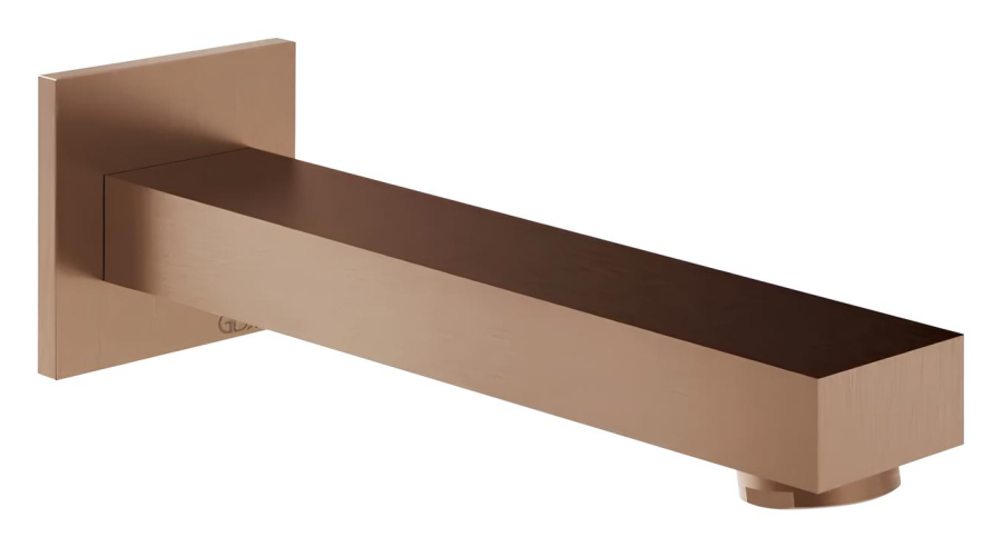 Излив для ванны Gessi Inverso, 180 мм, настенный, цвет Copper Brushed PVD