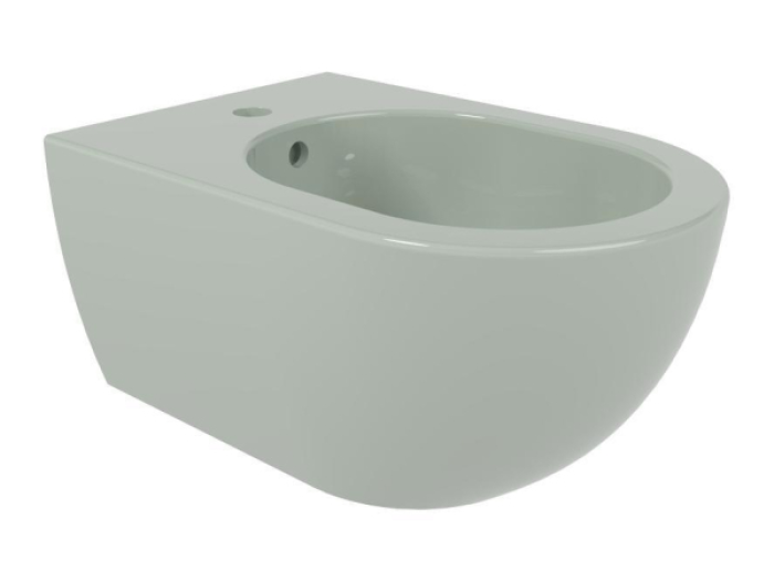 На изображении товар Биде Flaminia App, подвесное, 540х360 мм, на 1 отверстие для смесителя, цвет Verde Giada от официального представителя в Москве