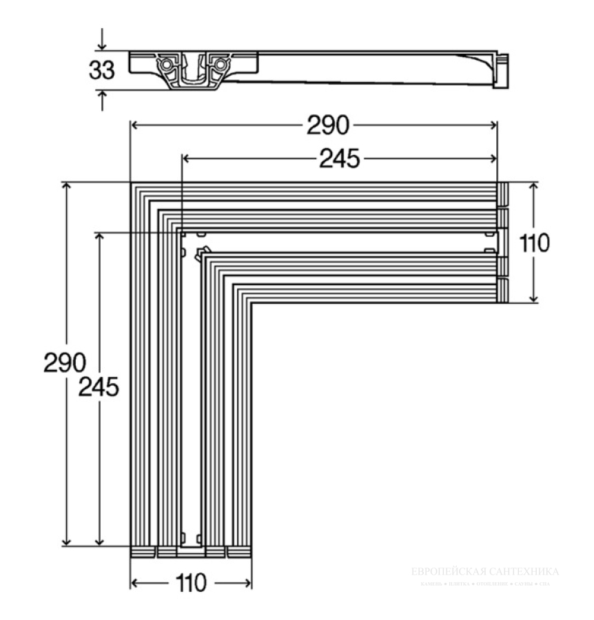 Соединительный элемент Advantix Vario 90°, 290 x 290 х 110 мм - изображение 2