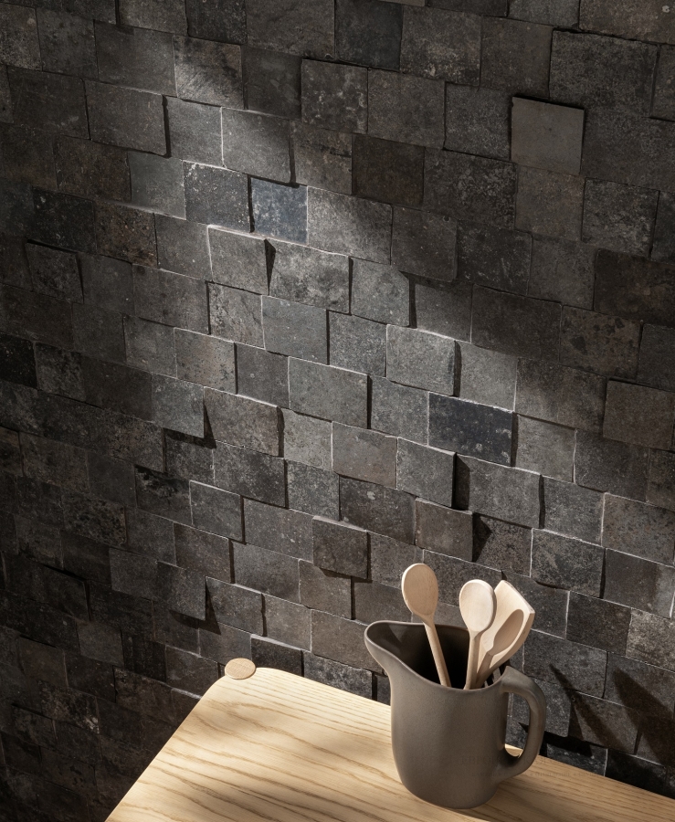 Kronos ceramiche Керамогранит Le Reverse Antique Nuit Muro 3d 29х33 - изображение 2