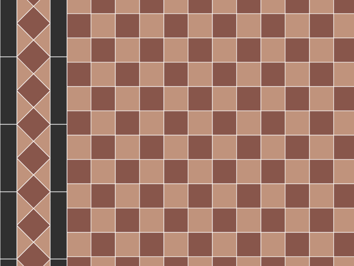 На изображении товар Micro. Керамогранит Victorian Peterborough 5X5 on mesh straight 30,1x30,1 от официального представителя в Москве