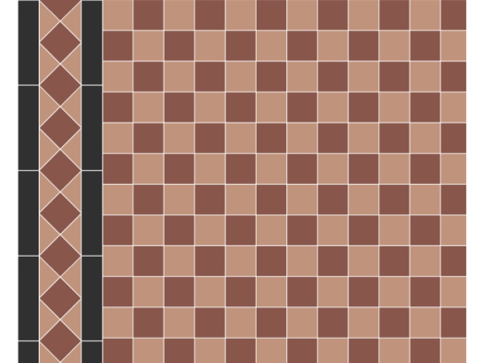 На изображении товар Micro. Керамогранит Victorian Peterborough 5X5 on mesh straight 30,1x30,1 от официального представителя в Москве