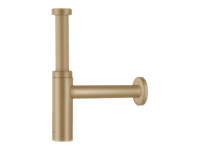 На изображении товар Сифон для раковины Hansgrohe Flowstar S, дизайнерский, цвет бронза шлифованная от официального представителя в Москве