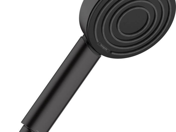 На изображении товар Лейка Hansgrohe Pulsify Select ручная, для душа, d-105мм, 3jet Activation EcoSmart, цвет черный матовый от официального представителя в Москве
