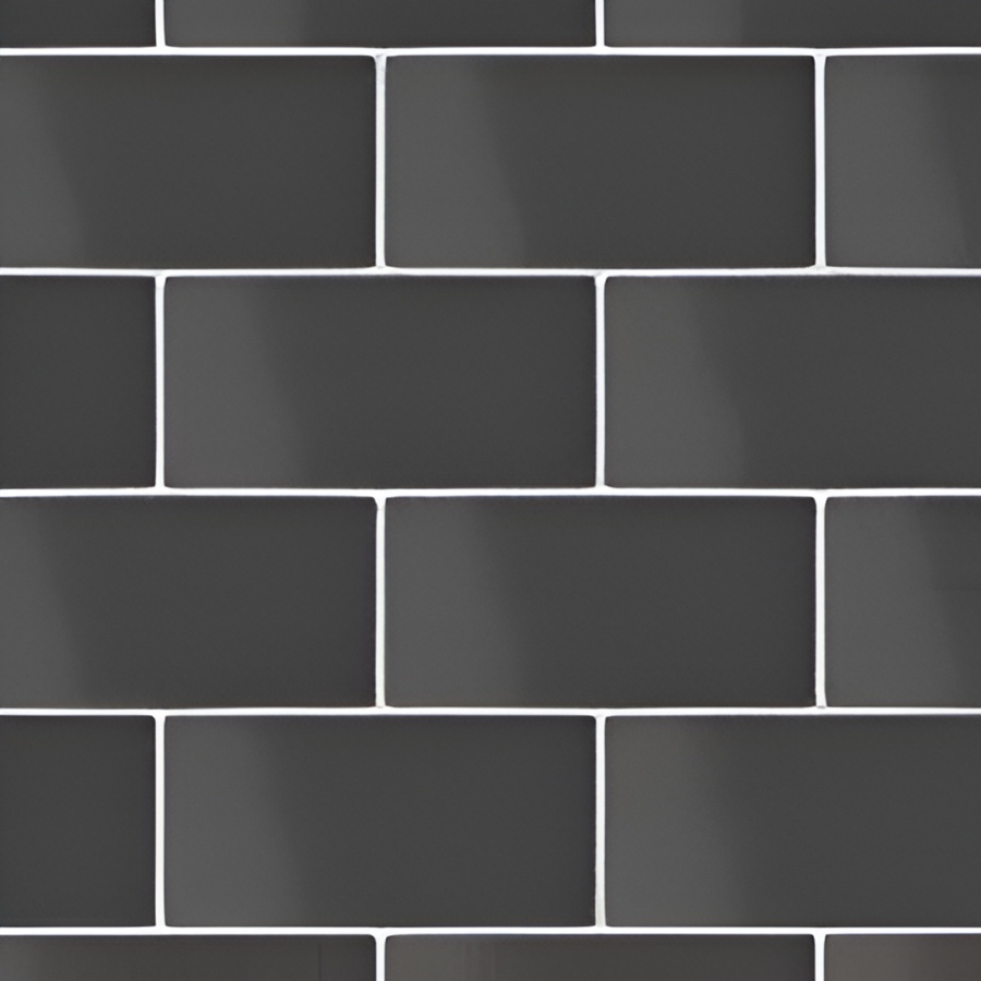 Micro. Керамогранит Microtiles Subway Glaze Black 30,1X30,1