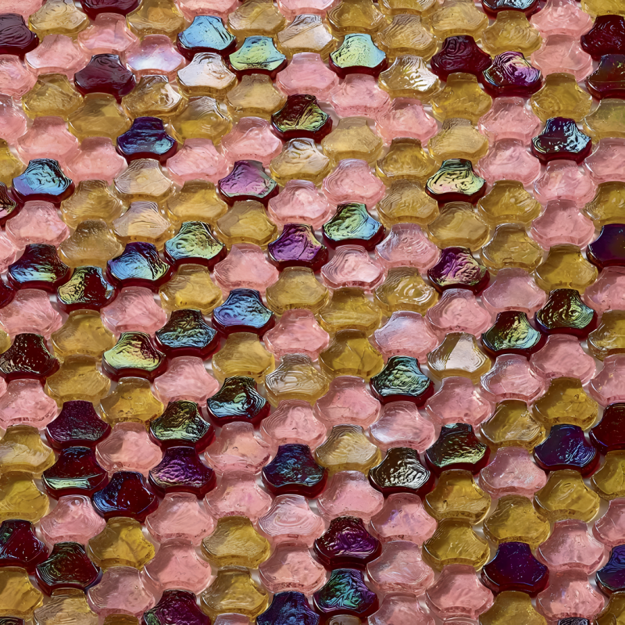 Sicis Стеклянная мозаика Clover Blends Bon Bon chips size 25 mm sheet-size 286 x 283 mm